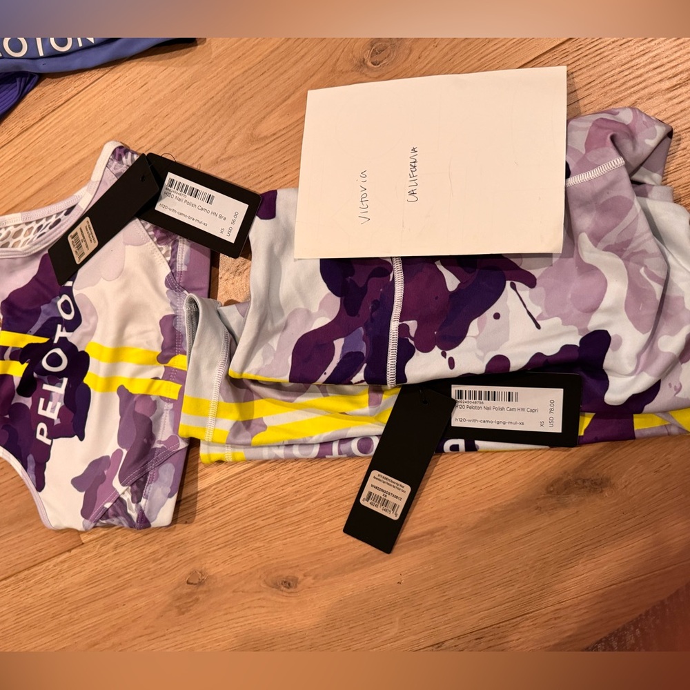 Xs with peloton set nwt purple